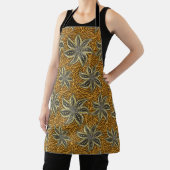 Afrikaanse Abstracte Bloemen Batik Stijl Schort (Insitu)