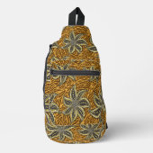 Afrikaanse Abstracte Bloemen Batik Stijl Sling Bag (Voorkant)