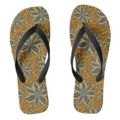Afrikaanse Abstracte Bloemen Batik Stijl Teenslippers (Voetbed)