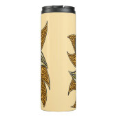 Afrikaanse Abstracte Bloemen Batik Stijl Thermosbeker (Achterkant)