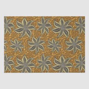 Afrikaanse Abstracte Bloemen Batik Stijl Tissuepapier