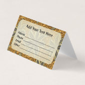 Afrikaanse Abstracte Bloemen Batik Stijl Visitekaartje (Voorkant)