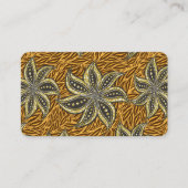 Afrikaanse Abstracte Bloemen Batik Stijl Visitekaartje (Voorkant)