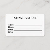 Afrikaanse Abstracte Bloemen Batik Stijl Visitekaartje (Achterkant)