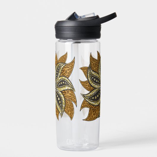 Afrikaanse Abstracte Bloemen Batik Stijl Waterfles