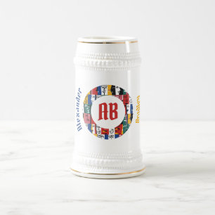 Afrikaanse Abstracte gezichten Stein Bierpul