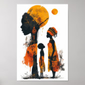afrikaanse abstracte kunst poster (Voorkant)