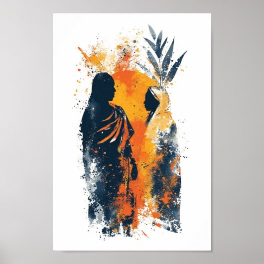 afrikaanse abstracte kunst poster (Voorkant)