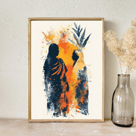 afrikaanse abstracte kunst poster