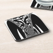 Afrikaanse Abstracte kunst Print Bier Onderzetter (Linkerzijde)