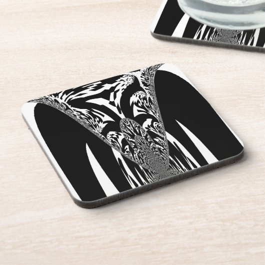 Afrikaanse Abstracte kunst Print Bier Onderzetter (Linkerzijde)