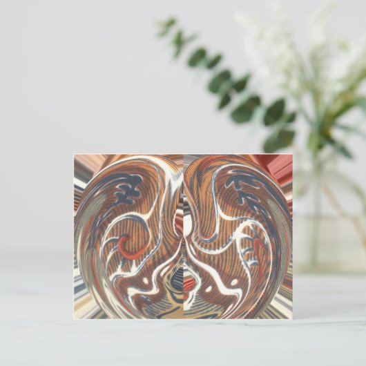 Afrikaanse Abstracte kunst Print Briefkaart (Staand voorkant)