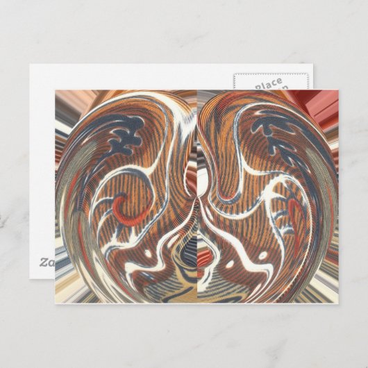 Afrikaanse Abstracte kunst Print Briefkaart (Voorkant / Achterkant)