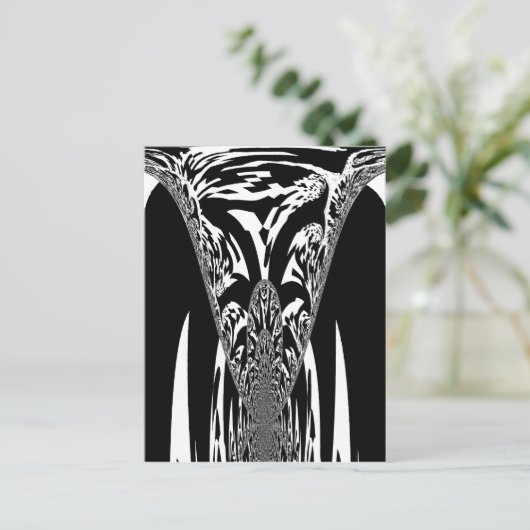 Afrikaanse Abstracte kunst Print Briefkaart (Staand voorkant)