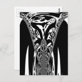 Afrikaanse Abstracte kunst Print Briefkaart (Voorkant / Achterkant)