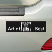 Afrikaanse Abstracte kunst Print Bumpersticker (Op auto)