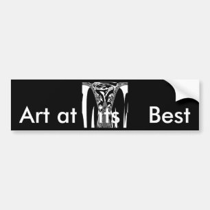 Afrikaanse Abstracte kunst Print Bumpersticker