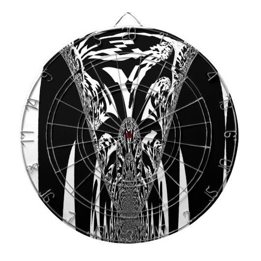 Afrikaanse Abstracte kunst Print Dartbord (Voorkant)