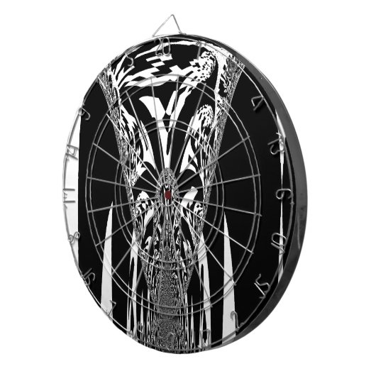 Afrikaanse Abstracte kunst Print Dartbord (Voorkant Rechts)