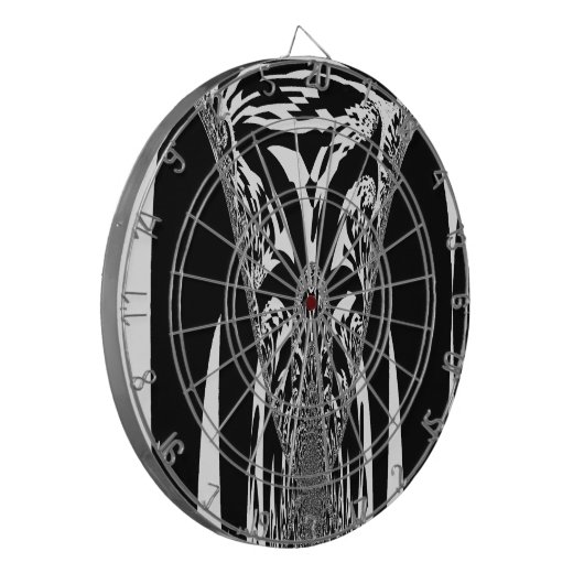 Afrikaanse Abstracte kunst Print Dartbord (Voorkant Links)