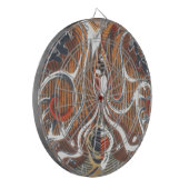 Afrikaanse Abstracte kunst Print Dartbord (Voorkant Links)
