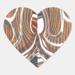 Afrikaanse Abstracte kunst Print Hart Sticker