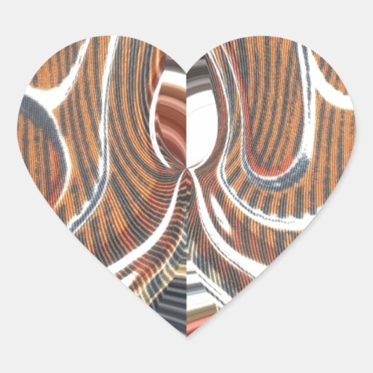 Afrikaanse Abstracte kunst Print Hart Sticker (Voorkant)