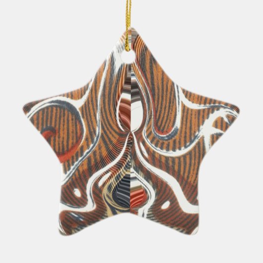Afrikaanse Abstracte kunst Print Keramisch Ornament (Voorkant)
