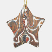 Afrikaanse Abstracte kunst Print Keramisch Ornament (Links)