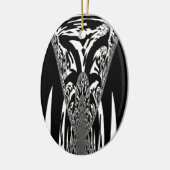 Afrikaanse Abstracte kunst Print Keramisch Ornament (Links)