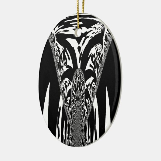 Afrikaanse Abstracte kunst Print Keramisch Ornament (Links)