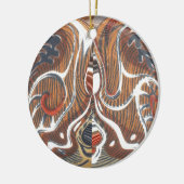 Afrikaanse Abstracte kunst Print Keramisch Ornament (Links)