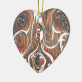 Afrikaanse Abstracte kunst Print Keramisch Ornament (Links)