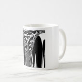 Afrikaanse Abstracte kunst Print Koffiemok (Voorkant rechts)