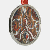 Afrikaanse Abstracte kunst Print Metalen Ornament (Rechts)