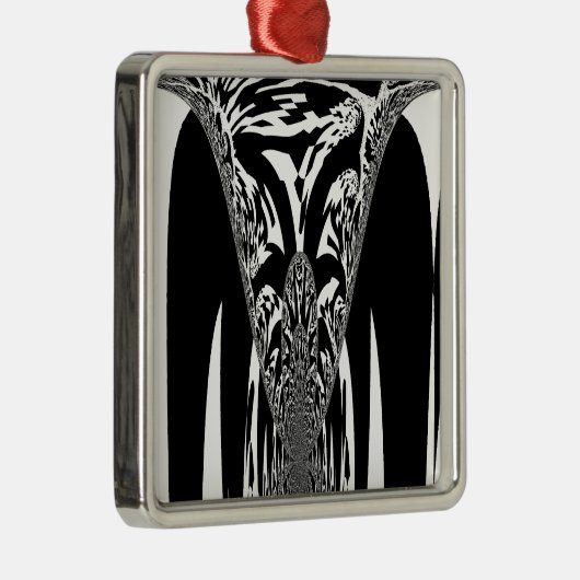 Afrikaanse Abstracte kunst Print Metalen Ornament (Rechts)