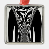 Afrikaanse Abstracte kunst Print Metalen Ornament (Voorkant)