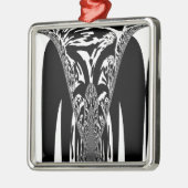 Afrikaanse Abstracte kunst Print Metalen Ornament (Links)