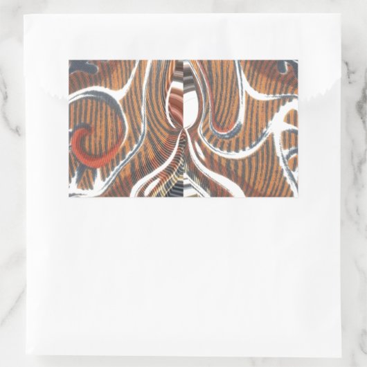 Afrikaanse Abstracte kunst Print Rechthoekige Sticker (Tas)