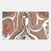 Afrikaanse Abstracte kunst Print Rechthoekige Sticker (Voorkant)
