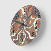 Afrikaanse Abstracte kunst Print Ronde Klok (Hoek)