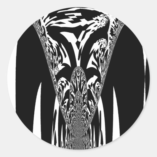 Afrikaanse Abstracte kunst Print Ronde Sticker (Voorkant)