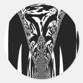 Afrikaanse Abstracte kunst Print Ronde Sticker