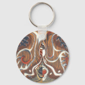 Afrikaanse Abstracte kunst Print Sleutelhanger (Voorkant)