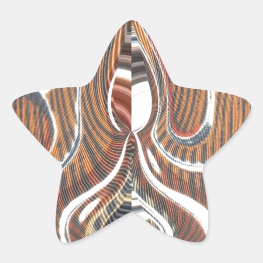Afrikaanse Abstracte kunst Print Ster Sticker (Voorkant)
