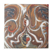 Afrikaanse Abstracte kunst Print Tegeltje (Voorkant)