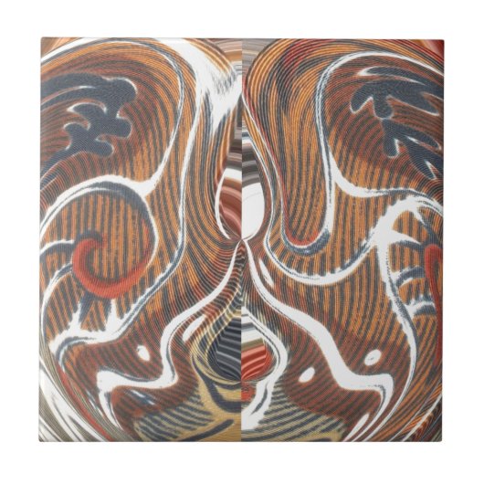 Afrikaanse Abstracte kunst Print Tegeltje (Voorkant)