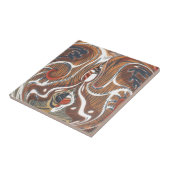 Afrikaanse Abstracte kunst Print Tegeltje (Zijkant)