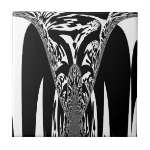 Afrikaanse Abstracte kunst Print Tegeltje