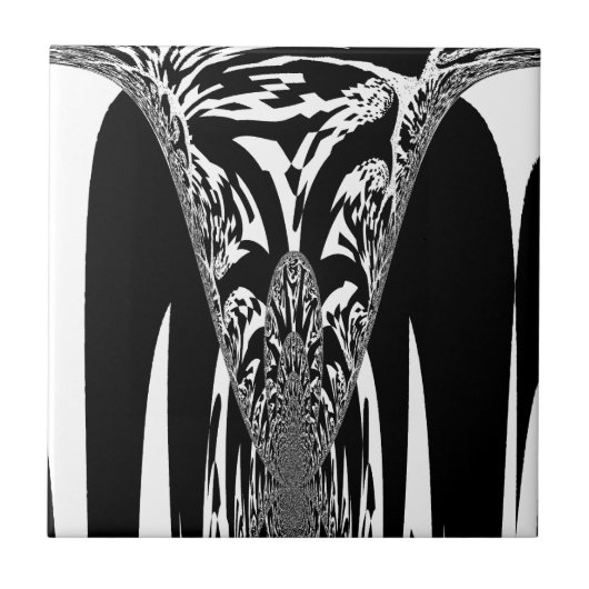 Afrikaanse Abstracte kunst Print Tegeltje (Voorkant)